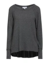 Michael Stars Woman Sweater Charcoal Size Xs Polyester, Rayon, Elastane In Grey
