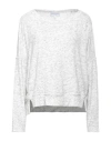 Michael Stars Woman Sweater Light Grey Size Xs Polyester, Rayon, Elastane In Grey