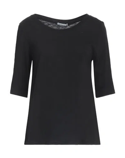Michael Stars Woman T-shirt Black Size Onesize Cotton