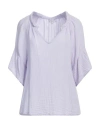 Michael Stars Woman Top Lilac Size L Cotton In Purple
