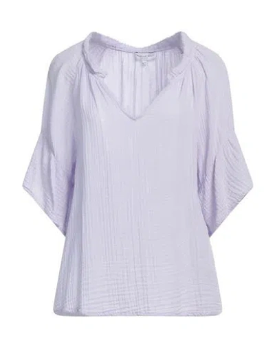 Michael Stars Woman Top Lilac Size L Cotton In Purple