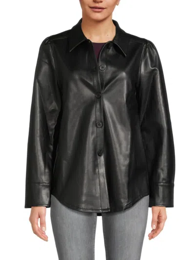 Michael Stars Enzo Faux Leather Jacket In Black