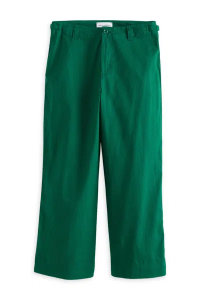 Michael Stars Women's Geraldine Linen Blend Straight Leg Pant In Ivy In Green