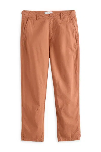 Michael Stars Women's Sal Barrel Leg Linen Pant In Terra In Orange