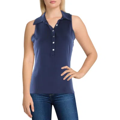 Michael Stars Womens Collar Cotton Polo Top