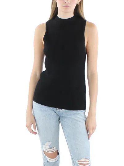 Michael Stars Womens Ribbed Knit Pullover Top In Black