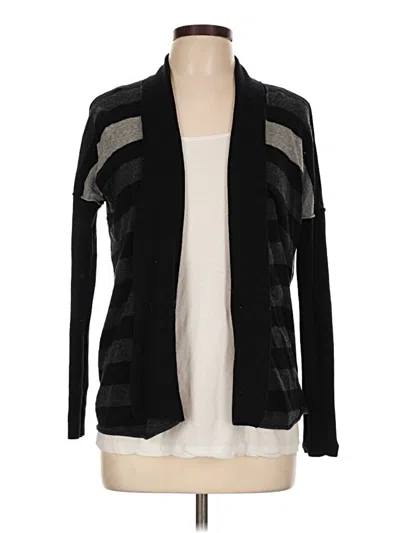 Pre-owned Michael Stars Wool Cardigan Sweater In Black