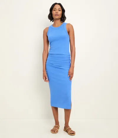 Michael Stars Wren Ribbed Midi Dress In Blue