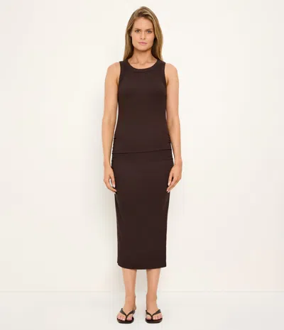 Michael Stars Wren Ribbed Midi Dress In Blue