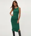 Michael Stars Wren Ribbed Midi Dress In Green