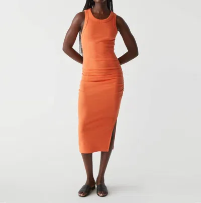 Michael Stars Wren Ribbed Midi Dress Heatwave In Multi