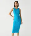 Michael Stars Wren Ribbed Midi Dress In Lava