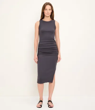 Michael Stars Wren Ribbed Midi Dress In Oxide