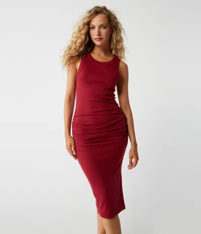 MICHAEL STARS WREN RIBBED MIDI DRESS