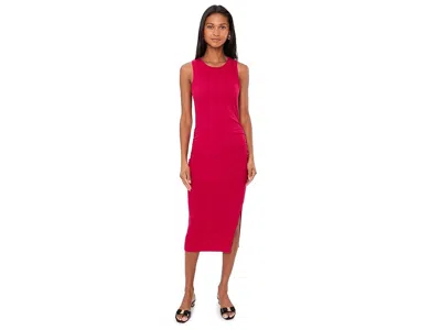 Michael Stars Wren Ruched Midi In Pink