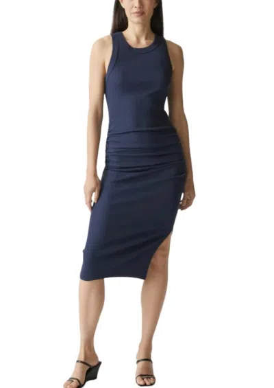 Michael Stars Wren Ribbed Midi Dress In Admiral