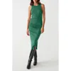 Michael Stars Wren Side Slit Sleeveless Body-con Midi Dress In Peppermint