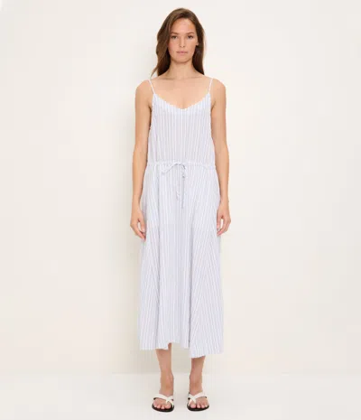 Michael Stars Wynna Linen Striped Dress In White