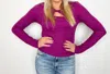Michael Stars Yara Twist Front Tee In Berry In Pink