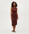 Michael Stars Yeni Ribbed Midi Skirt In Brown