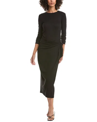 Michael Stars Yessenia Faux Wrap Midi Dress In Black