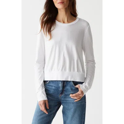 MICHAEL STARS MICHAEL STARS YURI LONG SLEEVE CROP COTTON T-SHIRT