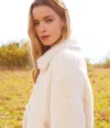 Michael Stars Ziggy Faux Shearling Jacket In Chalk