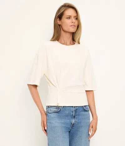 Michael Stars Zinnia Asymmetric Crewneck Tee In Gray
