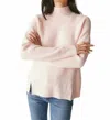 MICHAEL STARS ZION MOCK NECK PULLOVER IN PINK