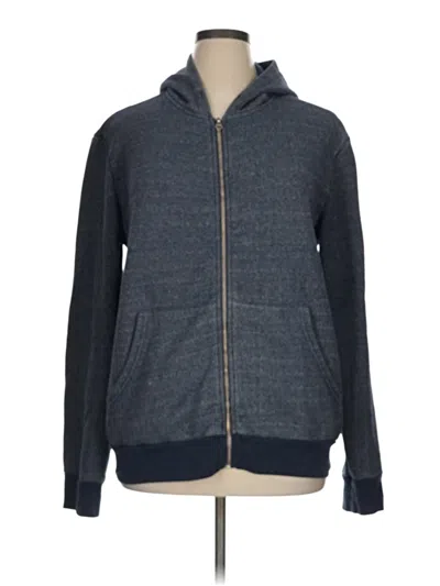 Pre-owned Michael Stars Zip Up Hoodie In Blue