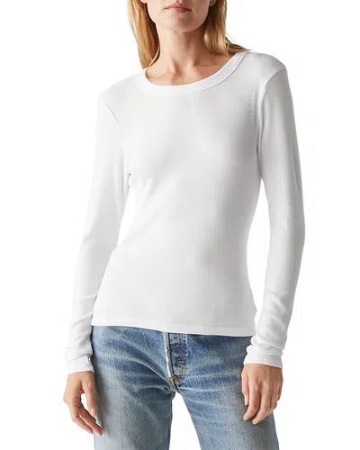 Michael Stars Zola Ribbed Tee In White