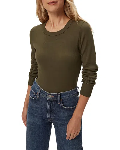 Michael Stars Zola Long Sleeve Crew Tee In Green