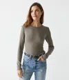 Michael Stars Zola Ribbed Tee In Brrw