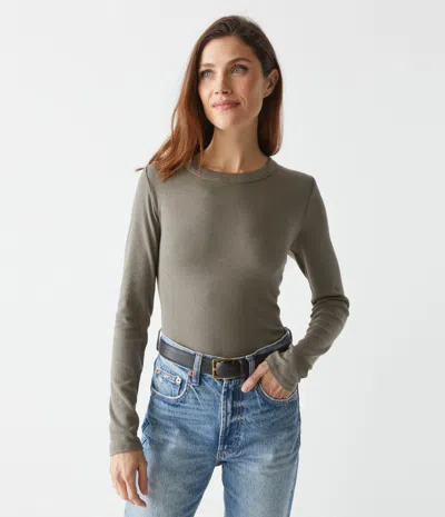Michael Stars Zola Ribbed Tee In Brrw
