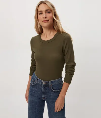 Michael Stars Zola Ribbed Tee In Heather Grey In Gray