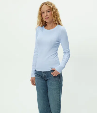 Michael Stars Zola Ribbed Tee In Gray
