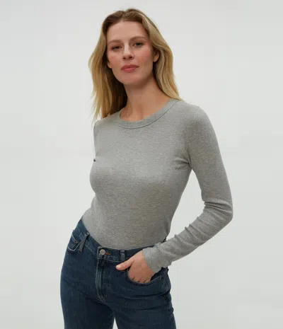 Michael Stars Zola Long Sleeve T-shirt In Heather Grey