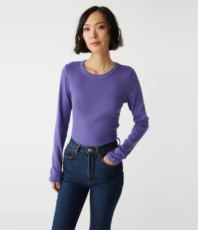 Michael Stars Zola Ribbed Tee In Moonlit