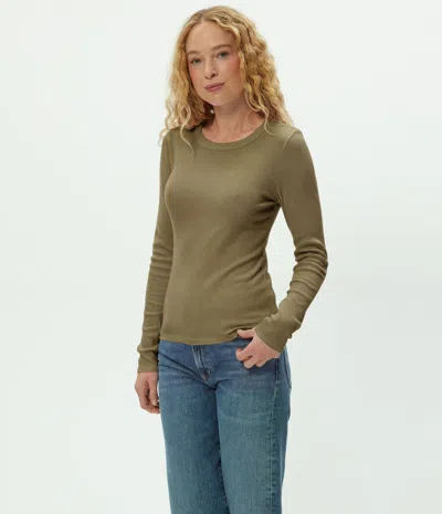 Michael Stars Zola Ribbed Tee In Tamale