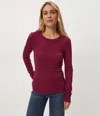 Michael Stars Zola Ribbed Tee In Purple