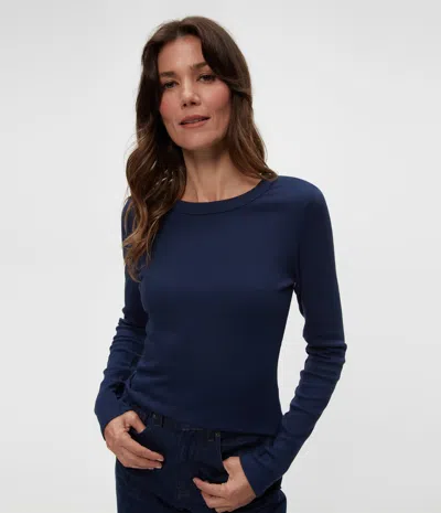 Michael Stars Zola Ribbed Tee In Seacrest