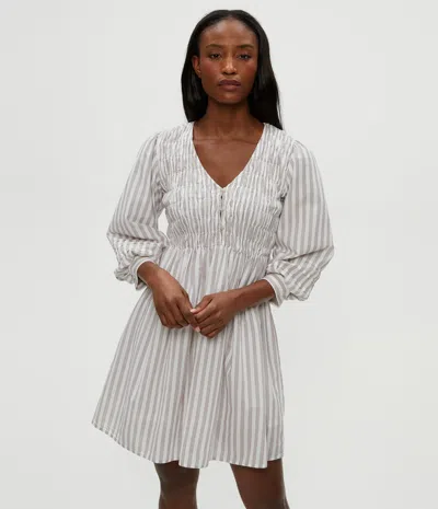 Michael Stars Zuri Smocked Mini Dress In Gray