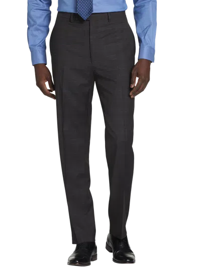 Michael Strahan Collection By  Men's  Classic Fit Wool Blend Plaid Suit Pants Charcoal