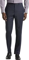 Michael Strahan Collection By  Men's  Classic Fit Wool Blend Suit Pants Navy Plaid - S In Blue