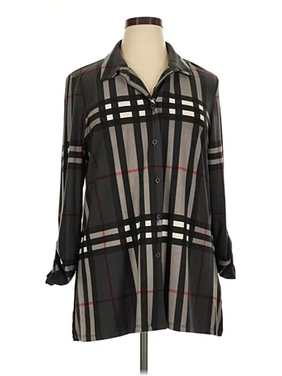 Pre-owned Michael Tyler 3/4 Sleeve Blouse In Black