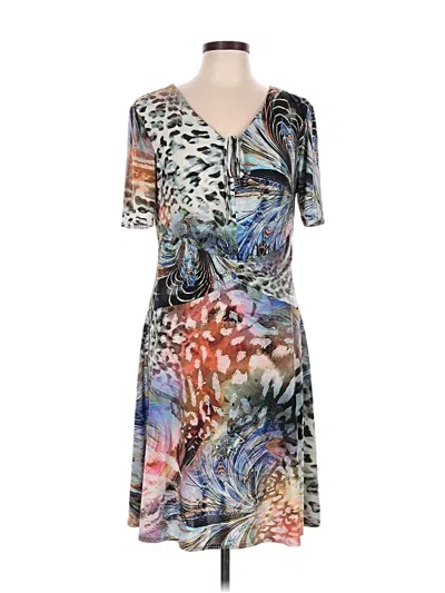Pre-owned Michael Tyler Cocktail Dress In Silver
