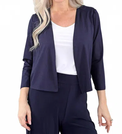 Michael Tyler Open Front Bolero In Navy In Blue