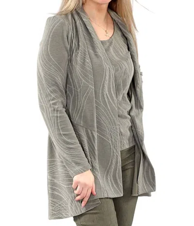 Michael Tyler Open-front Knit Cardigan In A/s Olive In Multi