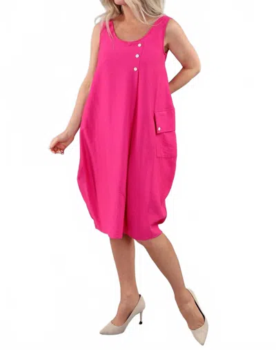 Michael Tyler Sleeveless Bubble Dress In Fuchsia In Pink