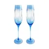 Michael Wainwright Berkshire Champagne Flutes, Set Of 2 In Blue